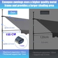 thumbnail image 4 of 79" × 59" Manual Retractable Awnings Adjustable Height (79-118in) - No drilling required, Gray, 4 of 7