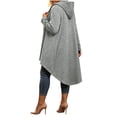 thumbnail image 3 of Luvrsol Zip Up Hoodies Women Drawstring Hood Zip Long Jacket Casual Top with Side Deep Pockets S-2XL, 3 of 7
