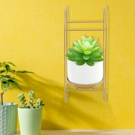 

Corrosion-Resistant Plant Display Holder Flower Pot Holder Household Decoration Greening Project For Hotel Shopping Mall White Flowerpot + Gold Rack