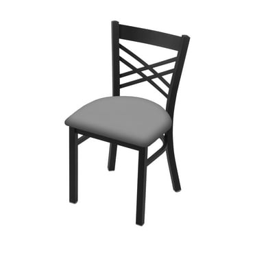 Holland Bar Stool  18 in. 620 Catalina Chair with Black Wrinkle Finish & Canter Folkstone Gray Seat