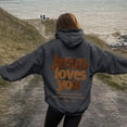 thumbnail image 6 of idosla Jesus Loves You Hoodie Christian Faith Religious God Tops Man Woman Pullover Sweatshirt Longsleeve (Grey, M), 6 of 6