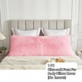 thumbnail image 4 of LIFEREVO Body Pillow Cover with Zipper Closure,Luxury Shaggy Ultra Soft Plush Faux Fur Pillowcase 20"x54" for Bed Couch,Microfiber Long Pillowshams for Adults Pregnant Women/Mother/Wife(Pink), 4 of 6
