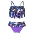 thumbnail image 3 of MSemis Kids Girls Swimwear Cartoon Horse Print Cami Vest  Ruffle Hem Outfit, 3 of 5