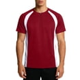 thumbnail image 2 of VgaVtl Teeshirts for Men Summer Sports Short Sleeve Tops for Men Red Breathable Solid Leisure Loose Workout Tops, 2 of 8
