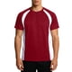 thumbnail image 2 of Ceisia Men's Athletic Short Sleeve T-shirt Color Block Round Neck Fitness Basketball Training Sport Tee Tops Red XS Gifts, 2 of 8