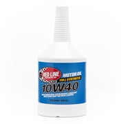 Red Line 11404 SAE 10W40 Fully Synthetic Motor Oil - 1 Quart (12 Pack)