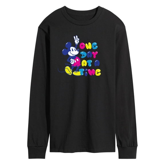 Disney - Mickey One Day At A Time - Men's Long Sleeve Graphic T-Shirt