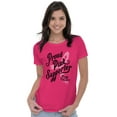 thumbnail image 4 of Proud Pink Supporter Breast Cancer Womens Slim Fit Graphic Tee Brisco Brands M, 4 of 5