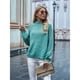 thumbnail image 4 of Suéteres de Cuello Alto para Mujer, Suéteres Casuales de Larga, Suéteres Sueltos de Punto Grueso. Verde L, 4 of 9