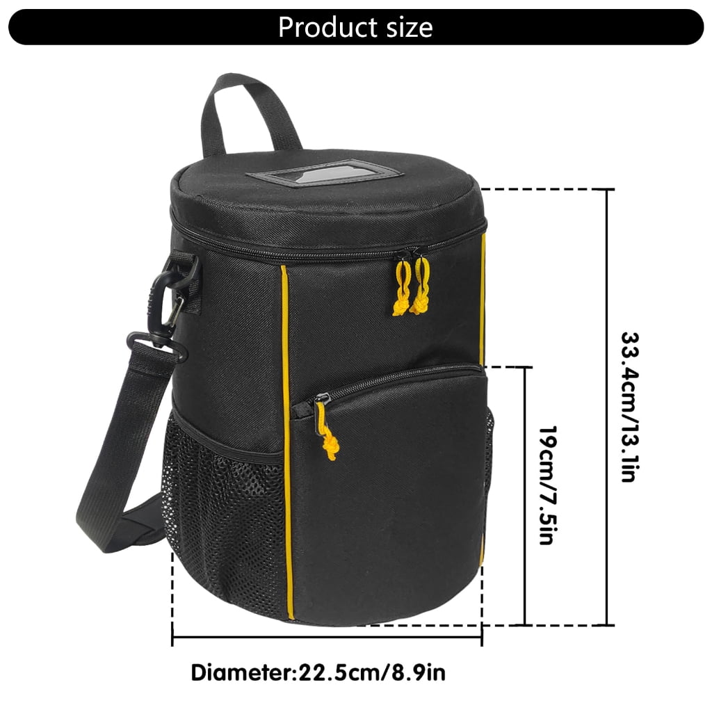 Portable Tennis Balls Storage Bag with Shoulder Strap Large capacity Tennis Carry Backpack MultiPocket Baseball Bag