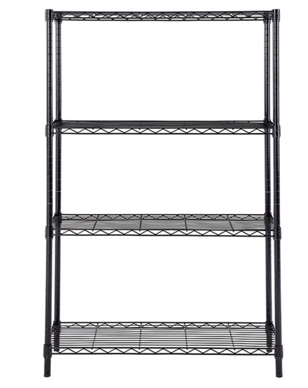 Hyper Tough 4 Tier Wire Shelf Unit, Black, 1400 lb. Capacity