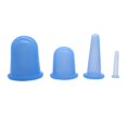 thumbnail image 1 of (Azul) Ventosas de masaje 4 piezas Ventosas de silicona, Ventosas corporales, Ventosas faciales, Tratamiento de belleza de silicona, Alivio del dolor, 1 of 4
