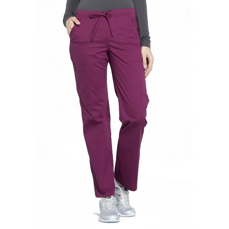 Cherokee Workwear Professionals Women's Scrubs Pant Mid Rise Straight Leg Drawstring WW160