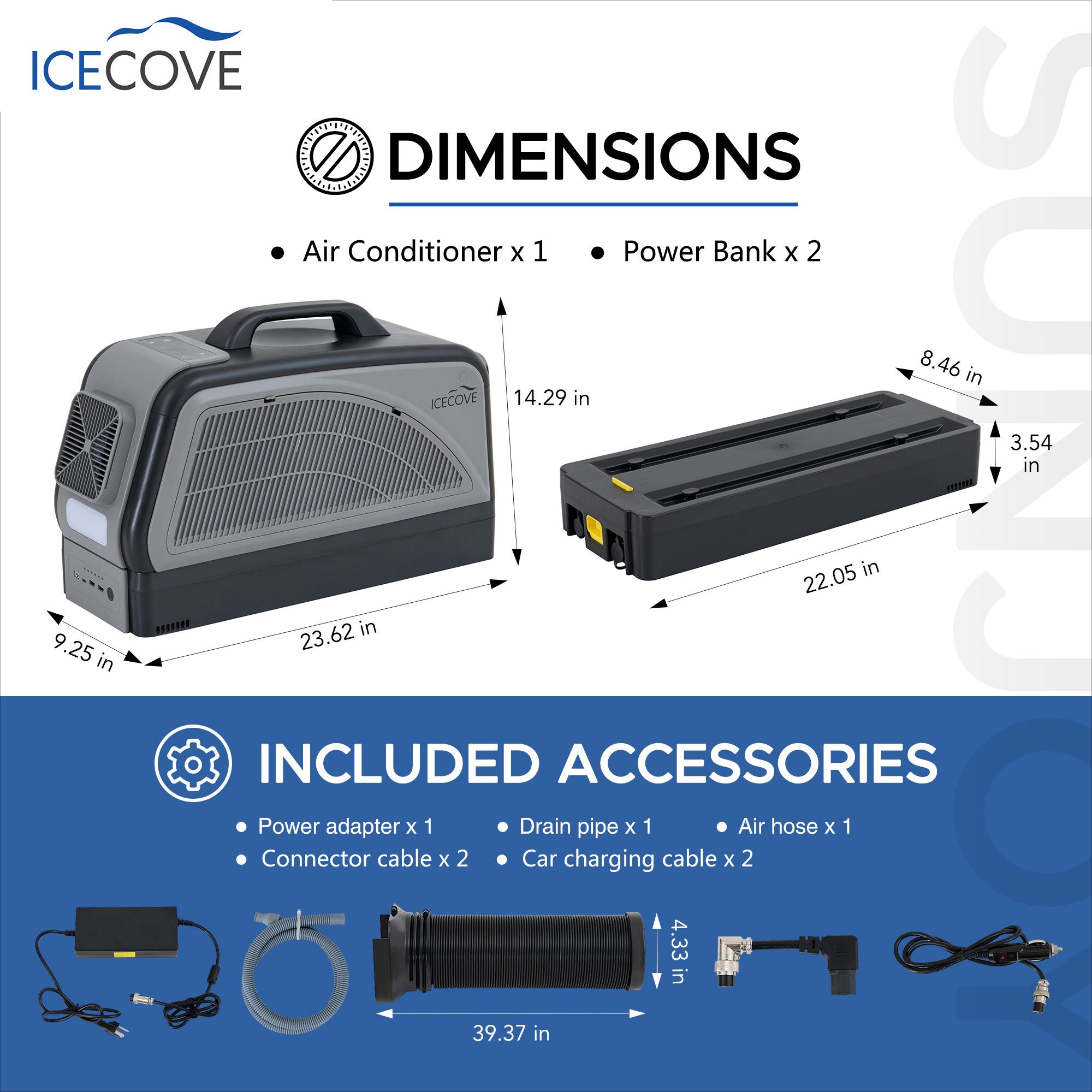 Sunjoy Portable Air Conditioner 2500 BTU, Fast Cooling for Home
