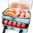 thumbnail image 5 of Christmas Double Layered Insulated Lunch Bag with Two Compartments, Large Capacity, Refrigeration, and Hand Carry - 7.1x11.4x16.1 Inches, 5 of 6