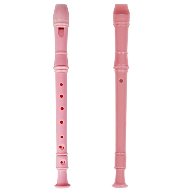 RUNROTOO Abs Recorder Flute For Music Playing Instrument Pink For Beginners Accurate Tones Made From For Learning Music