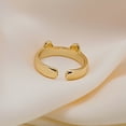 thumbnail image 2 of Playful Cat Ear Rings: Adjustable Alloy Rings, Trendy Korean Style, Animal and Geometric Design for Women, 2 of 3
