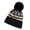 Black, variant on Valora Winter Woolen Hat Fashion Snowflake Warm Furball Knit With Thickened Cold Earflap Women Black