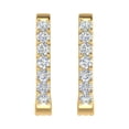 thumbnail image 2 of 14K Yellow Gold Diamond Hoop Earrings (3/4 Carat) (I1-I2 Clarity), 2 of 3
