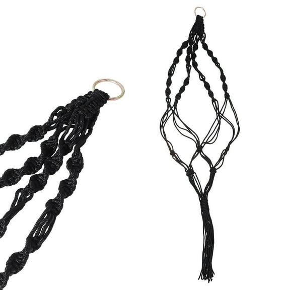 FRCOLOR Indoor Outdoor Cotton Rope Planter Hanger Black Strong Rope for Wall Or Ceiling