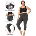 thumbnail image 4 of Leesechin Womens Leggings Plus Size Stretch Yoga Fitness Running Gym Cropped Trousers Active Capri Pants, 4 of 5