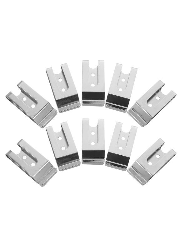 10Pcs Stable Ushaped Plated Silver Metal Belt Clips for Tape Measure Holder on Clothing