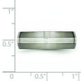 thumbnail image 6 of Titanium Grooved 7mm Satin Mens Wedding Ring Sz 10.5, 6 of 8