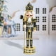 thumbnail image 3 of Figuras de Cascanueces Hechas a Mano Figura Tradicional Cascanueces Soldado Cascanueces Oro, 3 of 9