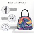 thumbnail image 4 of Balery Hip-Hop DJ Dolphin Pattern Lunch Bag Women, Lunch Box, Lunch Bag, Small Leakproof Lunch Tote Large Capacity Reusable Insulated Cooler Lunch Container-One Size, 4 of 6