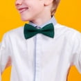 thumbnail image 2 of Kokiya Boys Tux Bowties Kids Bow Tie Boys Adjustable Bow Ties Pre Tied Bow Green, 2 of 9