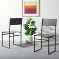 thumbnail image 2 of SAFAVIEH Layne Modern Style Dining Chairs, Black, Set of 2 (18 in. W x 18.8 in. D x 35 in. H), 2 of 13