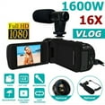Video Camera Vlogging Recorder 1080P AVI 16X Digital Zoom Camcorder