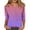 Purple, variant on Prolriy Oversized Tshirts for Women, Women's Fashion up 3/4 Length Sleeve Solid Color T Shirt Shirt Top Tops for Women Trendy Purple S
