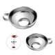 thumbnail image 1 of Embudos de enlatado de acero inoxidable, paquete de 2, embudos de boca ancha para cocina, embudos de llenado fácil con asa para transferir líquidos, aceite, polvos, frijoles, mermeladas, 1 of 4