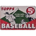 thumbnail image 1 of Chapa Béisbol Topps Metal Vintage Pintura Hierro Rectangular 30x20cm, 1 of 9