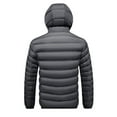 thumbnail image 3 of FDGIU Men's Versatile Quilted Puffer Jacket, Hooded Winter Coat with Hood, Warm Windproof Insulated Outerwear, 3 of 3