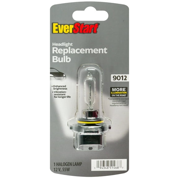 EverStart 9012 Halogen Headlight Bulb, 1 pack, Compatible with Multiple Cars