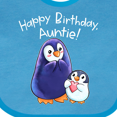 thumbnail image 4 of Inktastic Happy Birthday, Auntie- Cute Penguins Boys or Girls Baby Bib, 4 of 4