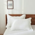 thumbnail image 1 of Fundas de almohada King Linens 100% lino francés de 50 cm x 90 cm, color blanco, 1 of 9