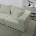 thumbnail image 6 of Modular Sectional Sofa Light Beige 4-Seat with Ottoman and Oversized Chaise | Cloud-inspired comfort, stain-resistant velvet, pet friendly—perfect for modern living rooms, 6 of 7