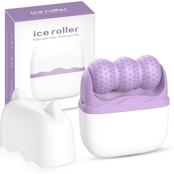 Rongsi Ice Roller for Face and Eyes,Ice Face Roller, Multi-Functional Facial Skin Care Tools with 2 in 1 Face Roller,Massager Roller Tools, Self Care Gifts for Men Women