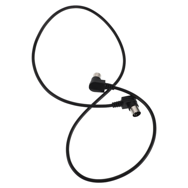 unbranded Cable Negro 5 Pin Din Con Ángulo De 90 Para Extensión Y Conexión En Espacios Reducidos