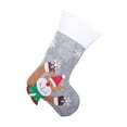 thumbnail image 5 of SDJMa Christmas Stockings with Lights,12" Large Xmas Stockings Decorations, Snowflake Santa Snowman Reindeer and Plush Faux Fur Cuff Pack Stockings for Holiday Christmas Tree Fireplace Decorations, 5 of 8