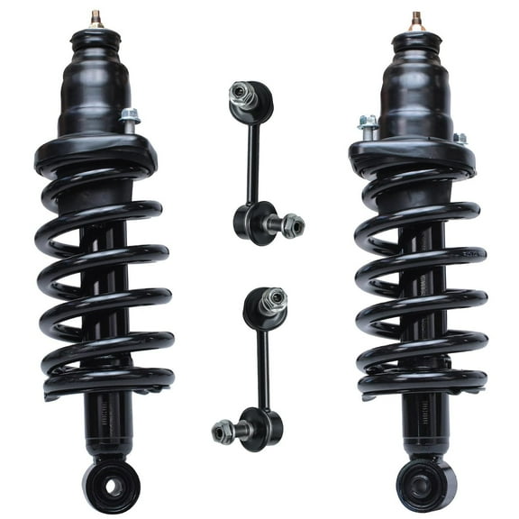 Detroit Axle - Rear Struts Sway Bars for 2003-2006 Honda Element - [2007-2011 Element EX & LX] Complete 2 Struts w/Coil Spring 2 Rear Sway Bar Links 2004 2005 2008 2009 2010 Replacement Strut