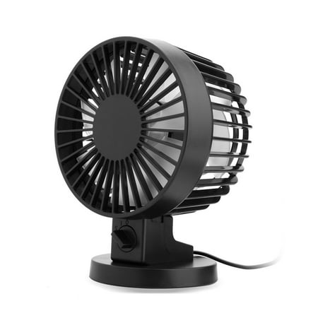 

Personal Mini USB Fan Noiseless Table Desk Fan with Dual Blades Office Desktop(2 gears) Black