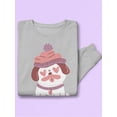 thumbnail image 3 of Lovely Pug Sweatshirt Women -Smartprints Designs, Female XX-Large, 3 of 4
