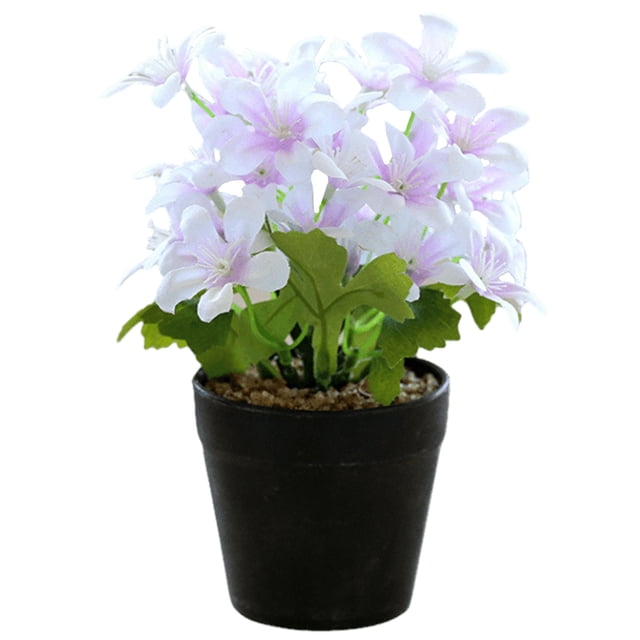 Flores artificiales, hortensias artificiales, bonsái, ramas cortas, cinco flores de brocado, plantas artificiales, plantas en maceta