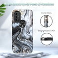 thumbnail image 3 of CASEFIV for Motorola G Power 2022 Case,Marble Pattern Heavy Duty Shockproof Full Body Protective Phone Covers for Women Girls,Gray, 3 of 7