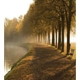 thumbnail image 2 of Ambesonne Nature Duvet Cover Sets, Walkway at Canal Misty, 2-Twin, Orange Brown, 2 of 3