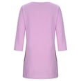 thumbnail image 4 of Birdeem Robe Femme Couleur Unie Manches 3/4 Été Col Rond Ample, 4 of 6